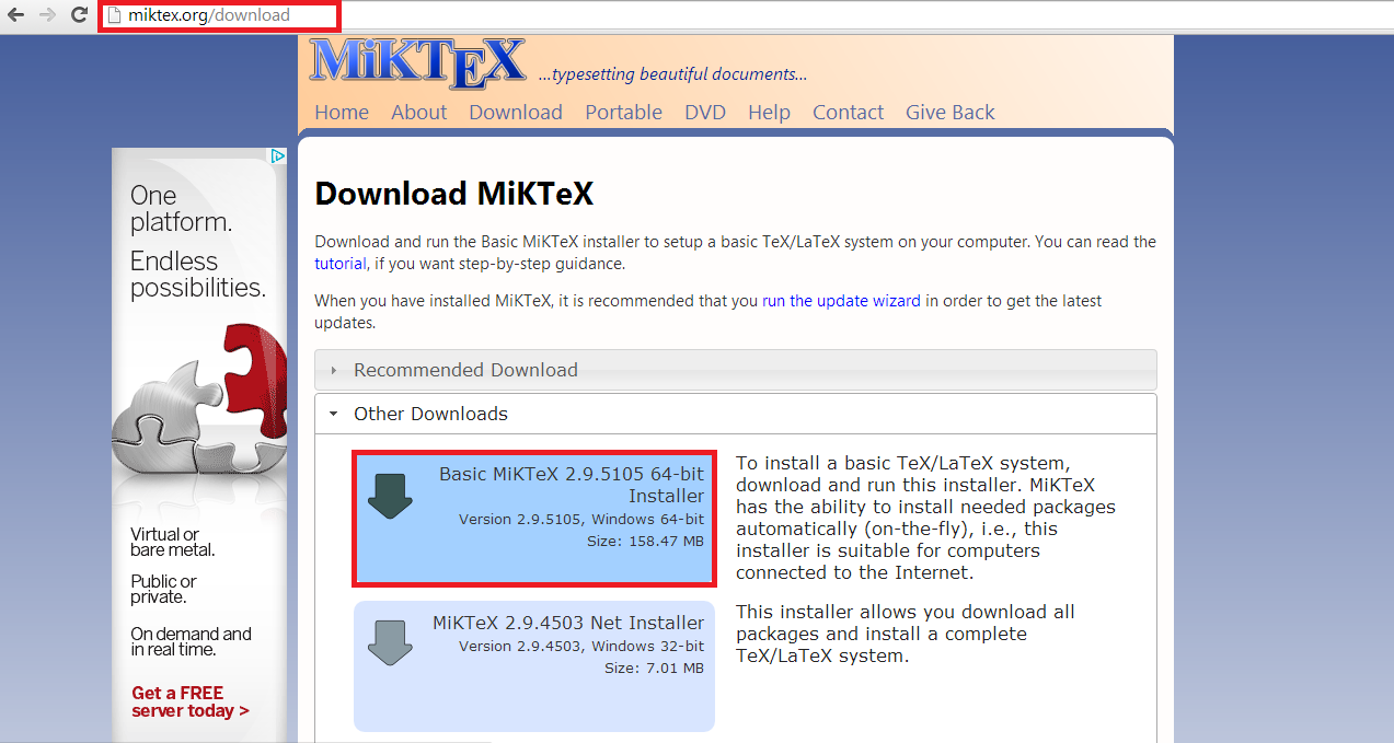 latex for windows 10 64bit